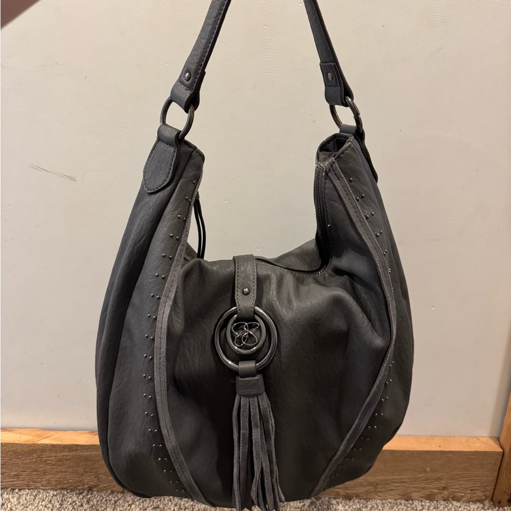 Elegant Black Leather Hobo Bag